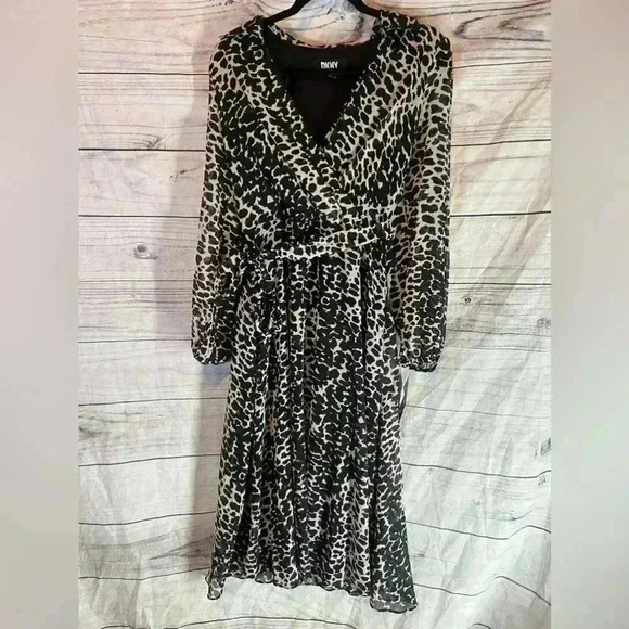 DKNY leopard print maxi dress NWT - Picture 1 of 8
